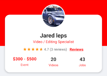 Videographer profile